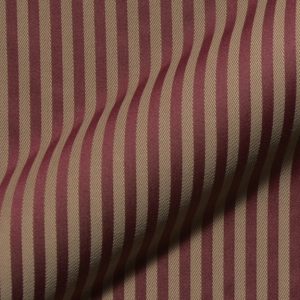Fijn gestreepte, brandvertragende, klassieke meubelstof Rigello FR E5616-849 wijnrood