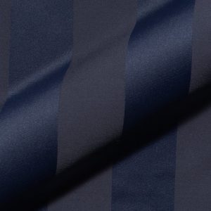 Gestreepte, brandvertragende, klassieke meubelstof Boldini FR E5610-853 donkerblauw